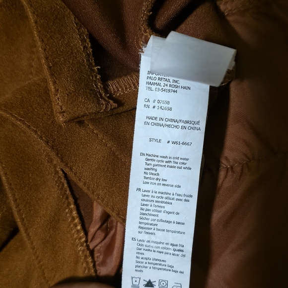 Pop Man Brown FAUX Suede Jacket - Size S/P - Picture 5 of 7